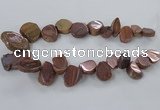 CTD788 Top drilled 15*20mm - 25*35mm freeform plated agate beads