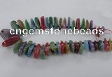 CTD793 Top drilled 15*25mm - 25*40mm freeform agate gemstone beads