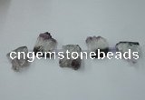 CTD798 Top drilled 20*30mm - 25*35mm freeform amethyst beads
