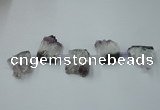 CTD798 Top drilled 20*30mm - 25*35mm freeform amethyst beads