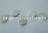 CTD800 Top drilled 20*30mm - 25*35mm freeform agate beads