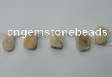 CTD801 Top drilled 20*30mm - 25*35mm freeform agate beads