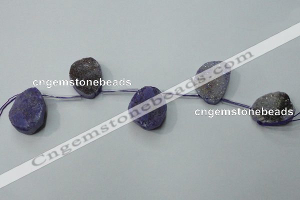 CTD803 Top drilled 20*30mm - 25*35mm freeform agate beads