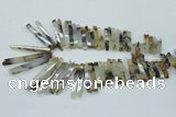 CTD830 15.5 inches 6*30mm - 7*65mm sticks montana agate beads