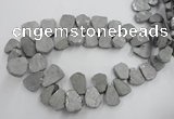 CTD900 Top drilled 15*20mm - 20*30mm freeform plated quartz beads