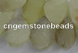 CTD931 Top drilled 13*18mm - 18*25mm freeform lemon quartz beads