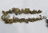 CTD946 Top drilled 10*15mm - 15*25mm nuggets plated druzy agate beads