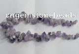 CTD952 Top drilled 8*12mm - 18*25mm faceted nuggets plated amethyst beads