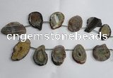 CTD962 Top drilled 22*35mm - 30*50mm freeform agate gemstone beads