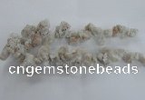 CTD975 Top drilled 10*15mm - 15*25mm nuggets plated druzy agate beads