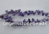 CTD977 Top drilled 10*15mm - 15*25mm nuggets plated druzy agate beads