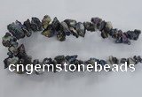 CTD980 Top drilled 10*15mm - 15*25mm nuggets plated druzy agate beads