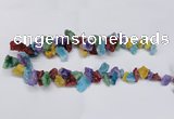 CTD981 Top drilled 10*15mm - 15*25mm nuggets plated druzy agate beads