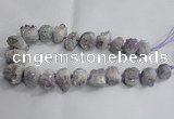 CTD989 Top drilled 15*20mm - 20*25mm nuggets plated druzy amethyst beads