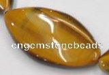 CTE03 20*40mm marquise shape yellow tiger eye beads wholesale