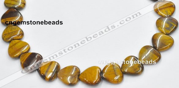 CTE07 20mm heart shape yellow tiger eye beads Wholesale