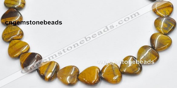 CTE07 20mm heart shape yellow tiger eye beads Wholesale