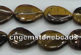 CTE100 15.5 inches 13*18mm flat teardrop yellow tiger eye beads