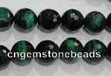 CTE1014 15.5 inches 10mm faceted round dyed green tiger eye beads