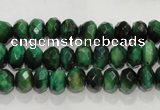 CTE1021 15.5 inches 5*8mm faceted rondelle dyed green tiger eye beads