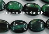 CTE1044 15.5 inches 15*20mm oval dyed green tiger eye beads