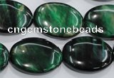 CTE1045 15.5 inches 18*25mm oval dyed green tiger eye beads