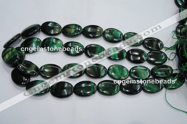 CTE1045 15.5 inches 18*25mm oval dyed green tiger eye beads