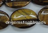 CTE105 15.5 inches 22*30mm oval yellow tiger eye beads wholesale