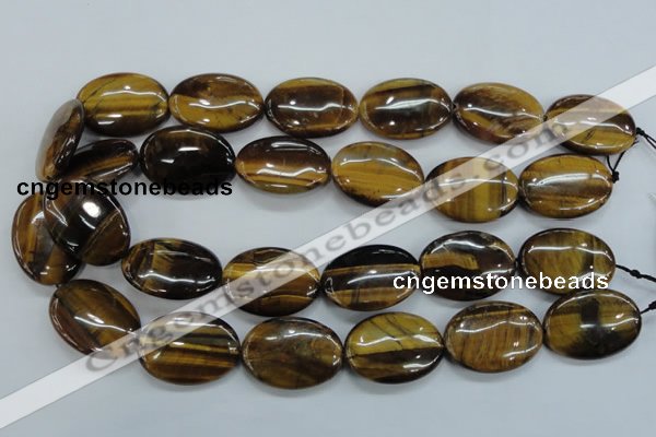 CTE105 15.5 inches 22*30mm oval yellow tiger eye beads wholesale