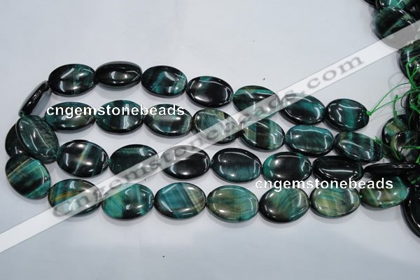 CTE1050 15.5 inches 18*25mm oval dyed green tiger eye beads