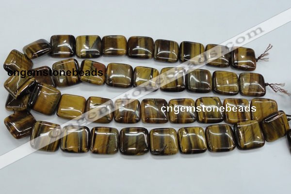 CTE106 15.5 inches 20*20mm square yellow tiger eye beads wholesale