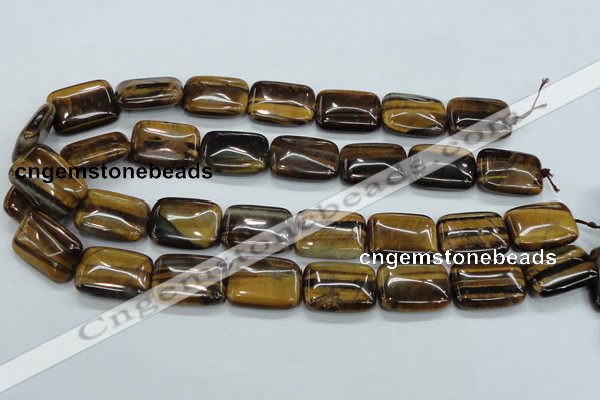 CTE107 15.5 inches 18*25mm rectangle yellow tiger eye beads wholesale