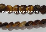 CTE1090 15.5 inches 10mm flat round yellow tiger eye beads