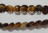 CTE1090 15.5 inches 10mm flat round yellow tiger eye beads