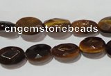 CTE1093 15.5 inches 9*12mm faceted oval yellow tiger eye beads