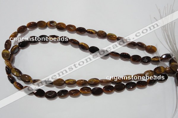 CTE1093 15.5 inches 9*12mm faceted oval yellow tiger eye beads