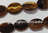 CTE1094 15.5 inches 12*16mm faceted oval yellow tiger eye beads