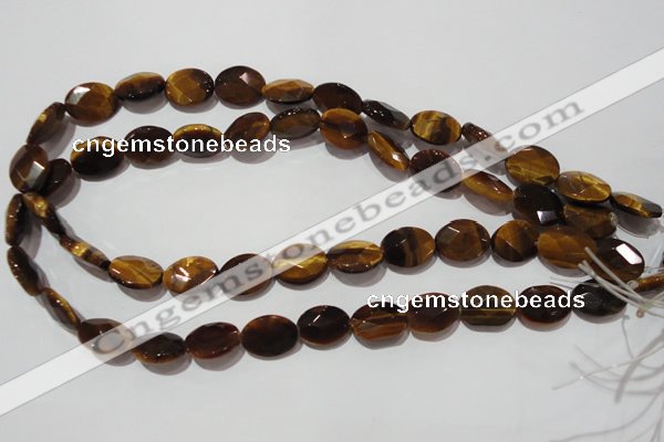 CTE1094 15.5 inches 12*16mm faceted oval yellow tiger eye beads