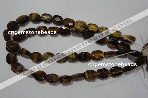 CTE1110 15.5 inches 13*17mm faceted freeform yellow tiger eye beads