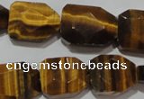 CTE1111 16*18mm - 17*23mm faceted freeform yellow tiger eye beads