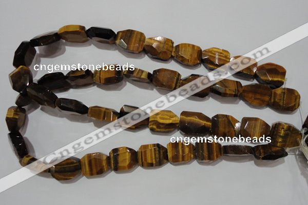 CTE1111 16*18mm - 17*23mm faceted freeform yellow tiger eye beads