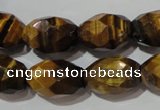 CTE1114 15.5 inches 13*18mm faceted rice yellow tiger eye beads