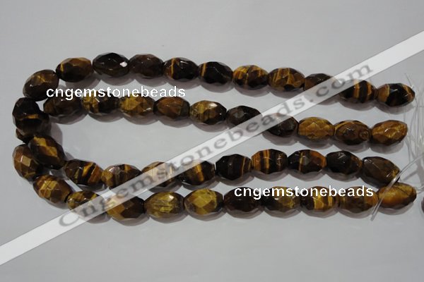 CTE1114 15.5 inches 13*18mm faceted rice yellow tiger eye beads