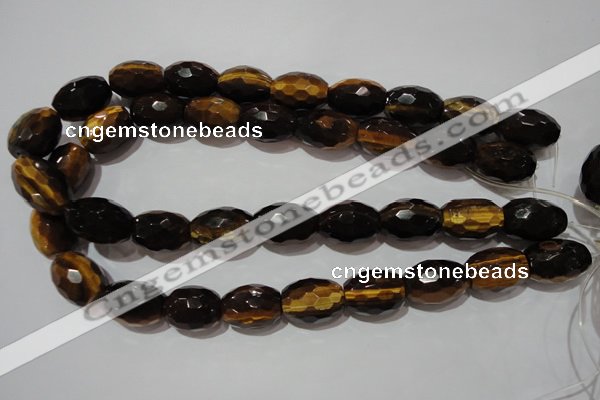 CTE1115 15.5 inches 15*20mm faceted rice yellow tiger eye beads