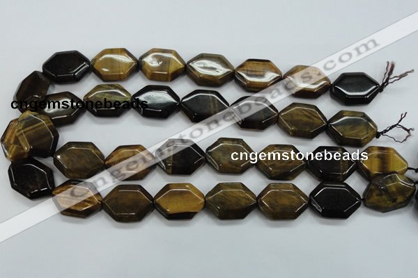 CTE112 15.5 inches 18*25mm octagonal yellow tiger eye beads wholesale