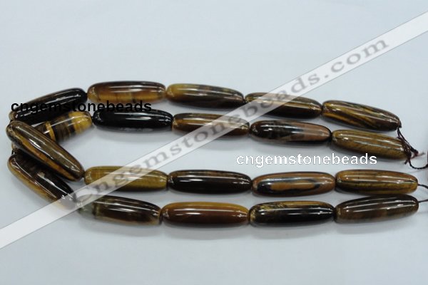 CTE115 15.5 inches 12*40mm cylinder yellow tiger eye beads wholesale