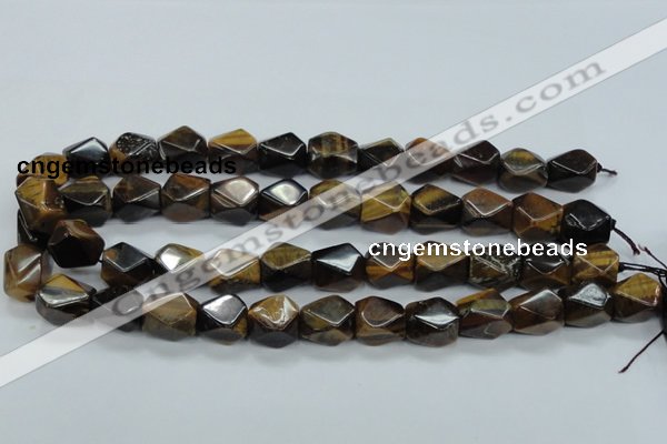 CTE118 15.5 inches 12*18mm faceted cuboid yellow tiger eye beads