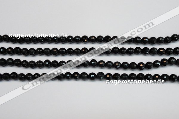 CTE1185 15.5 inches 6mm faceted round blue tiger eye beads