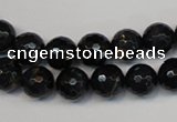 CTE1186 15.5 inches 8mm faceted round blue tiger eye beads