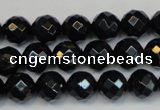 CTE1187 15.5 inches 10mm faceted round blue tiger eye beads
